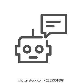 Robotic process automation related icon outline and linear vector.