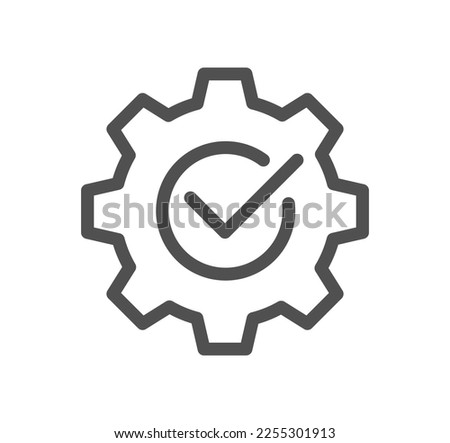 Robotic process automation related icon outline and linear vector.