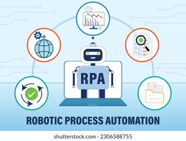 Robotic Process Automation Working Illustration 