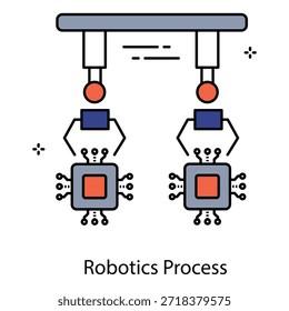 Gráfico Robotizado De Processos Que Descreve O Fluxo De Trabalho Digital Automatizado Para Soluções De Tecnologia Empresarial
