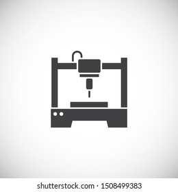 Robotic production icon on background for graphic and web design. Simple illustration. Internet concept symbol for website button or mobile app.