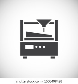 Robotic production icon on background for graphic and web design. Simple illustration. Internet concept symbol for website button or mobile app.