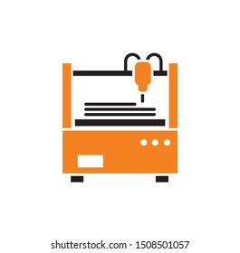 Robotic production icon on background for graphic and web design. Simple illustration. Internet concept symbol for website button or mobile app.