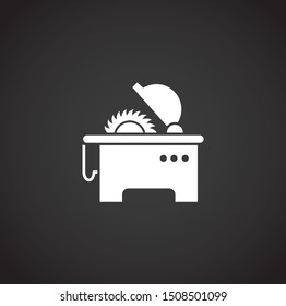 Robotic production icon on background for graphic and web design. Simple illustration. Internet concept symbol for website button or mobile app.