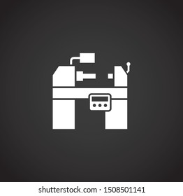 Robotic production icon on background for graphic and web design. Simple illustration. Internet concept symbol for website button or mobile app.