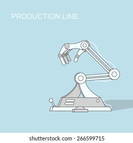 Robotic production line Manufacturing and machine, automation and robotic and industry