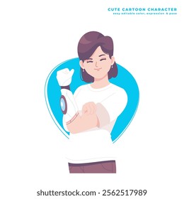 robotic prosthetic arm technology cute cartoon character