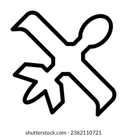Robotic Scout line icon, Robotization concept, Military drone silhouette sign on white background, Robotic drone scout icon in outline style for mobile concept, web design. Vector graphics
