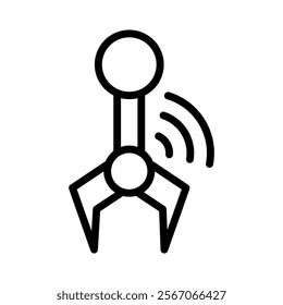 Robotic Sensor Icon Lineal Style Vector Illustration