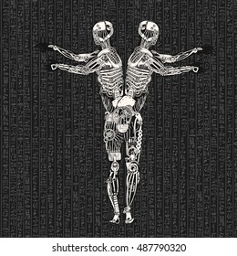 Robotic Siamese twins.