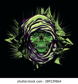 Robotic Skull with Head Scarf Dakar Adventure Cyborg Machine