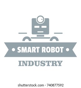 Robotic smart logo. Simple illustration of robot smart vector logo for web