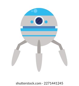 robotic space explorer isolated icon