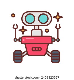 Icono de Espacio robótico en vector. Ilustración