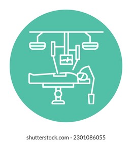 Robotic surgery color line icon. Pictogram for web page, mobile app, promo.