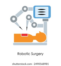 Robotic Surgery Icon with editable stroke.