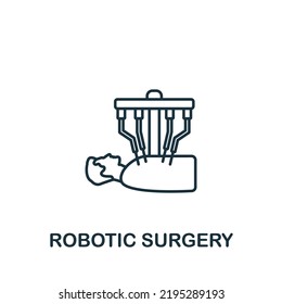 Robotic Surgery icon. Line simple icon for templates, web design and infographics