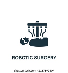 Robotic Surgery icon. Monochrome simple icon for templates, web design and infographics