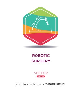 (Roboterchirurgie) Symbol, Vektorzeichen.