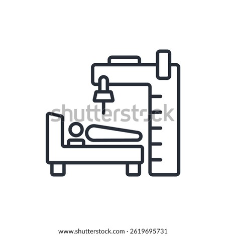 robotic surgery icon. vector.Editable stroke.linear style sign for use web design,logo.Symbol illustration.