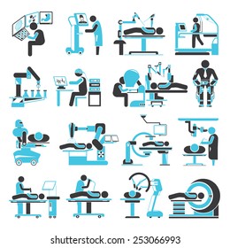 Robotic Surgery Icons Set, Medical Robot Technology Icons