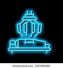 robotic surgery neon light sign vector. robotic surgery illustration