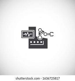 Robotic surgery related icon on background for graphic and web design. Creative illustration concept symbol for web or mobile app.