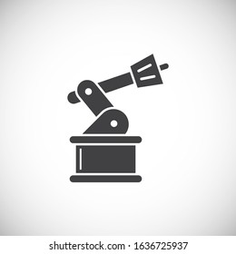 Robotic surgery related icon on background for graphic and web design. Creative illustration concept symbol for web or mobile app.