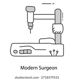 Roboterchirurgisches Symbol mit automatisierter chirurgischer Robotik für moderne Gesundheitssysteme