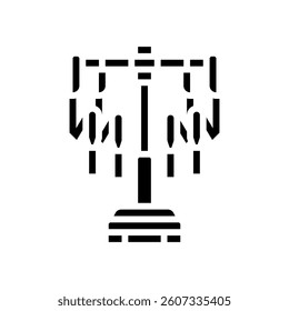 robotic surgery system healthcare innovation glyph icon vector. robotic surgery system healthcare innovation sign. isolated symbol illustration