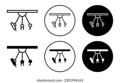 Robotic surgery vector icon illustration set