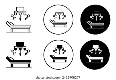 Robotic surgery vector icon set collection. Robotic surgery Outline flat Icon.