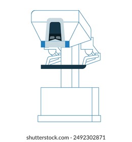 Robotic Surgical Assisted System. Medical Equipment. Modern Flat Vector Illustration. Landing Page Design Template. Website Banner.