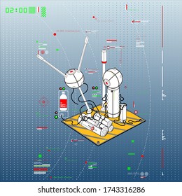 Robotic system with HUD system display images