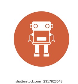 Robotic System  Vector Icon with trendy background colors that can easily edit or modify 

