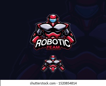 Robotic Team Squad Embem Logo Vector