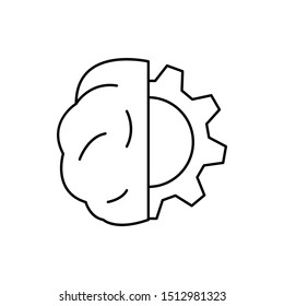 Robotic technology brain gear icon. Element of robotic icon