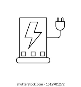 Robotic technology charger socket icon. Element of robotic icon