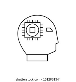 Robotic technology chip icon. Element of robotic icon