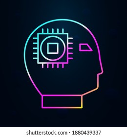 Robotic technology chip nolan icon. Simple thin line, outline vector of robotisc icons for ui and ux, website or mobile application