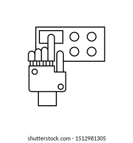 Robotic technology click atm icon. Element of robotic icon