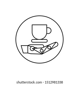 Robotic technology cup icon. Element of robotic icon