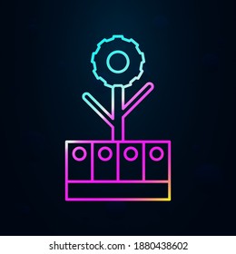 Robotic technology flower gear nolan icon. Simple thin line, outline vector of robotisc icons for ui and ux, website or mobile application