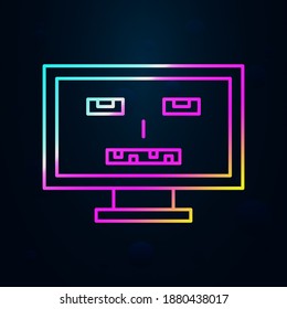 Robotic technology monitor hack nolan icon. Simple thin line, outline vector of robotisc icons for ui and ux, website or mobile application