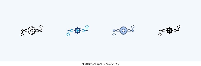 Robotic Technology Multiple Icon Illustration Vector