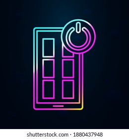 Robotic technology smartphone switch off nolan icon. Simple thin line, outline vector of robotisc icons for ui and ux, website or mobile application
