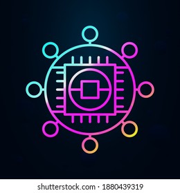 Robotic technology world chip nolan icon. Simple thin line, outline vector of robotisc icons for ui and ux, website or mobile application