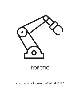 Robotic thin line vector icons.