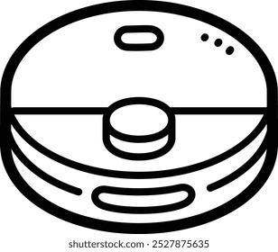 Roboter Staubsauger doodle Vektorsymbol und Illustration