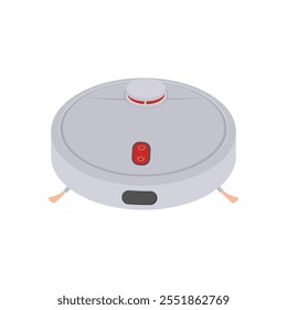 Robotic Vacuum Cleaner Flat Icon, Vector illustration